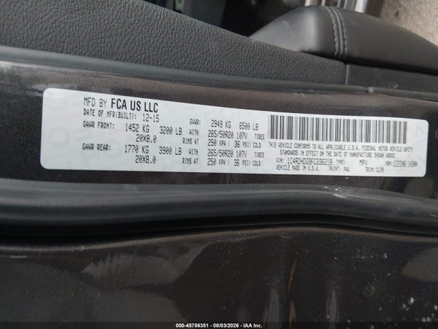 Dodge DURANGO LIMITED 2015 1C4RDHDG9FC236218 Image 9
