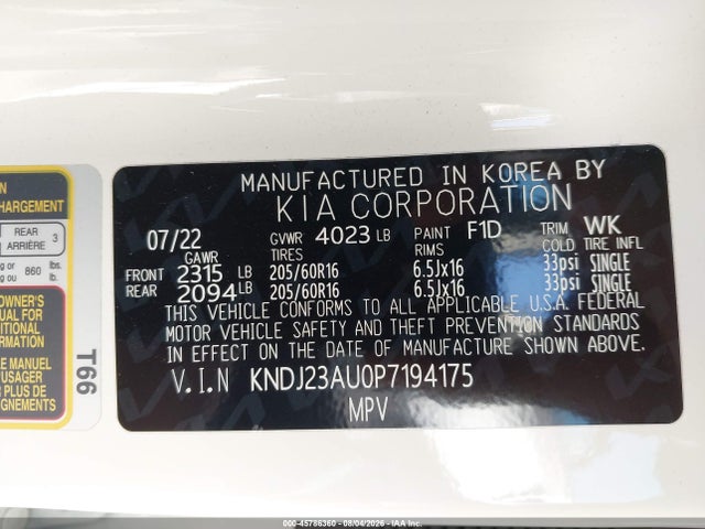 KIA SOUL S 2023 KNDJ23AU0P7194175 Image 9