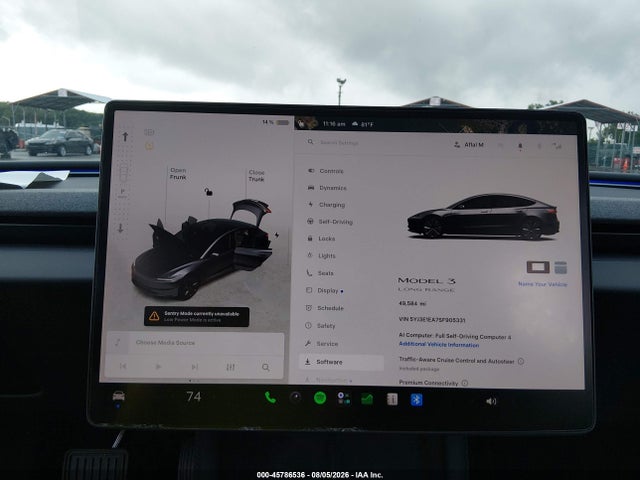 Aukcja sprzedaży 2025 Tesla Model 3 Long Range Rear-wheel Drive/standard Rear-wheel Drive, vin: 5YJ3E1EA7SF905331, numer aukcji: 45786536