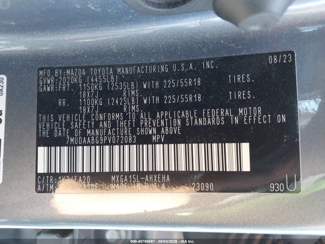 Toyota Corolla Cross Xle 2023 7MUDAABG9PV072083 Image 9