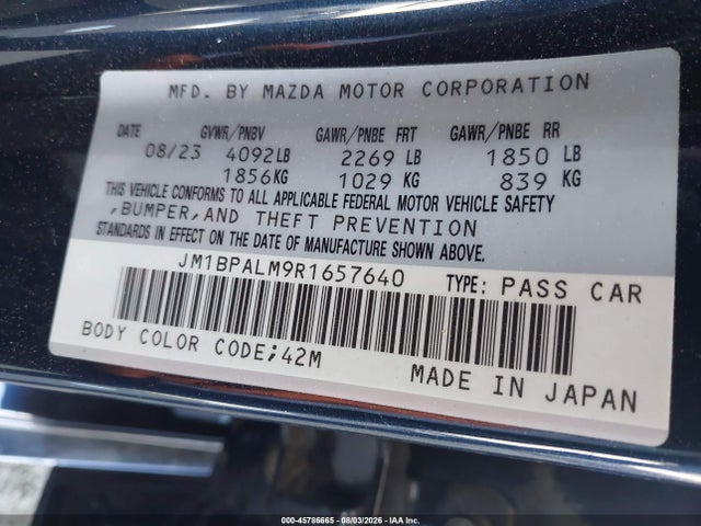 JM1BPALM9R1657640 Mazda Mazda3 2.5 S Preferred