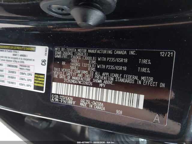 Продажа на аукционе авто 2022 Lexus Rx 350, vin: 2T2HZMDA7NC328026, номер лота: 45786673