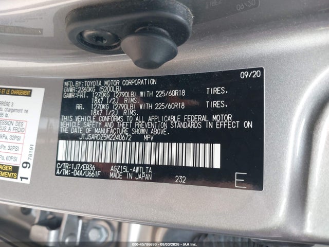 2021 Lexus Nx 300 F Sport მანქანა იყიდება აუქციონზე, vin: JTJSARDZ5M2240672, აუქციონის ნომერი: 45786690