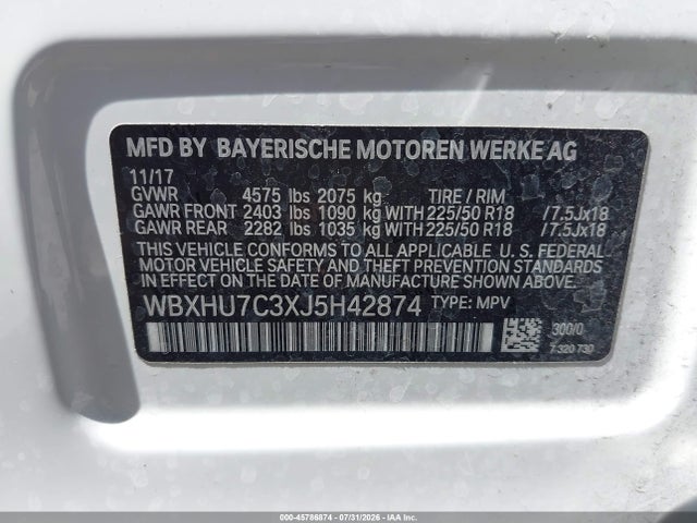 WBXHU7C3XJ5H42874 BMW X1 Sdrive28i