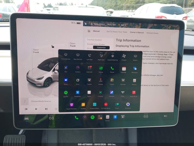 45786880 :رقم المزاد ، 7SAYGDEE5NF411450 vin ، 2022 Tesla Model Y Long Range Dual Motor All-wheel Drive مزاد بيع