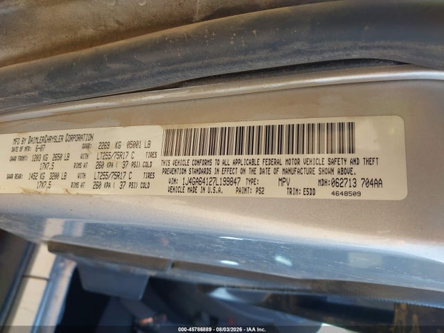 Продаж на аукціоні авто 2007 Jeep Wrangler Rubicon, vin: 1J4GA64127L199847, номер лоту: 45786889