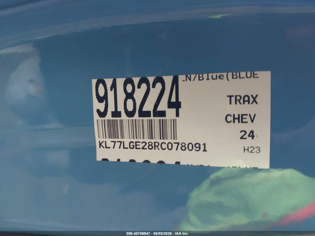 Продаж на аукціоні авто 2024 Chevrolet Trax Fwd 1rs, vin: KL77LGE28RC078091, номер лоту: 45786947