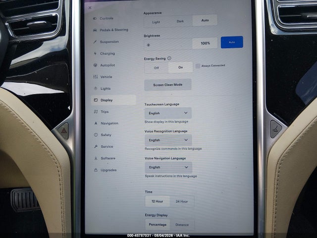 Продаж на аукціоні авто 2015 Tesla Model S 60/70/85, vin: 5YJSA1S12FFP72589, номер лоту: 45787031