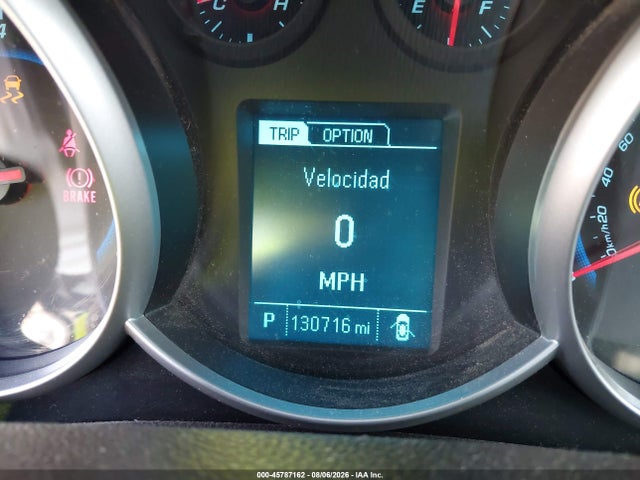 45787162 :رقم المزاد ، 1G1PC5SB3E7356161 vin ، 2014 Chevrolet Cruze 1lt Auto مزاد بيع