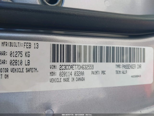 45787178 :رقم المزاد ، 2C3CCAET7DH632559 vin ، 2013 Chrysler 300c مزاد بيع