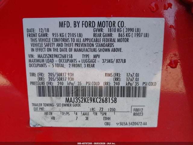 Ford Ecosport Titanium 2019 MAJ3S2KE9KC268158 Image 17