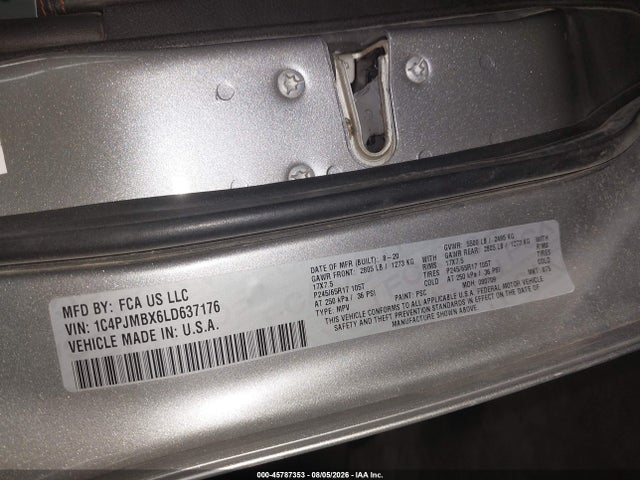 Jeep Cherokee Trailhawk 4x4 2020 1C4PJMBX6LD637176 Image 9