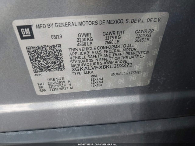 GMC Terrain Slt 2019 3GKALVEX8KL393271 Image 9