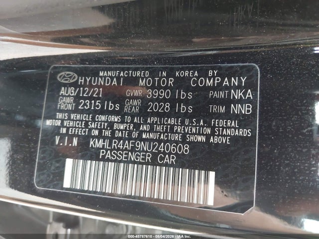 KMHLR4AF9NU240608 Hyundai Elantra N Line