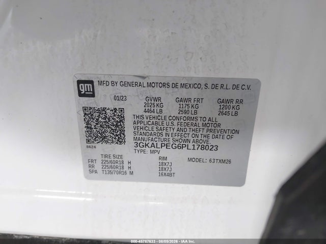 Продаж на аукціоні авто 2023 Gmc Terrain Fwd Slt, vin: 3GKALPEG6PL178023, номер лоту: 45787633