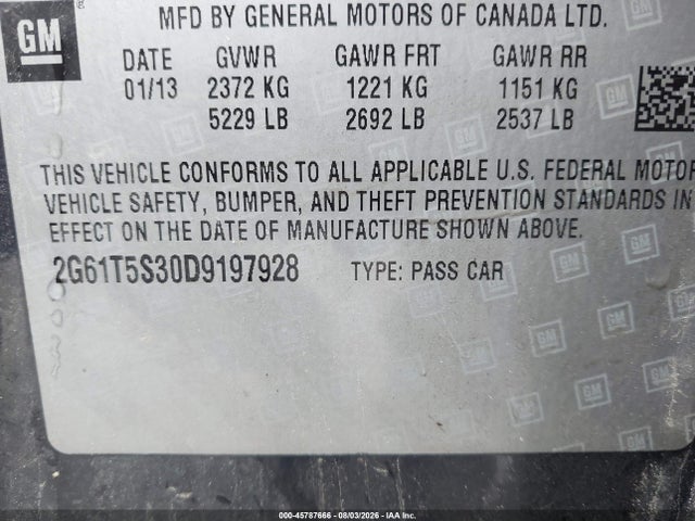 Aukcja sprzedaży 2013 Cadillac Xts Premium, vin: 2G61T5S30D9197928, numer aukcji: 45787666