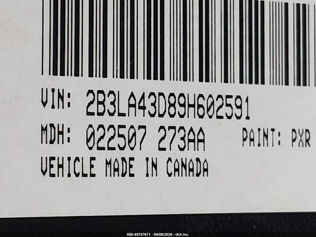 Aukcja sprzedaży 2009 Dodge Charger Se, vin: 2B3LA43D89H602591, numer aukcji: 45787671