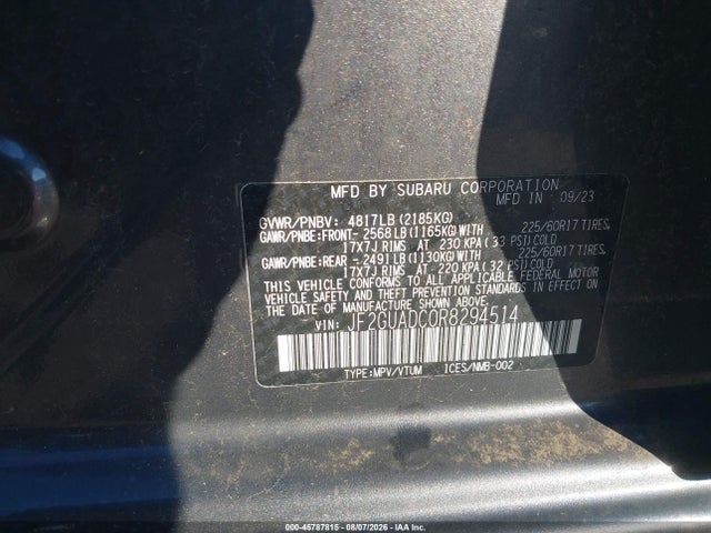 Subaru Crosstrek Premium 2024 JF2GUADC0R8294514 Image 9