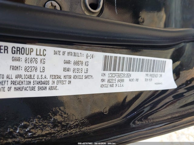 2014 Dodge Dart Gt მანქანა იყიდება აუქციონზე, vin: 1C3CDFEB2ED913524, აუქციონის ნომერი: 45787993