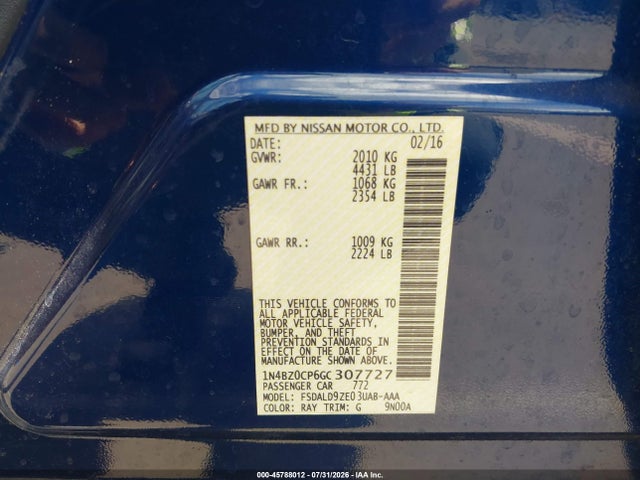 Nissan LEAF SV 2016 1N4BZ0CP6GC307727 Image 9
