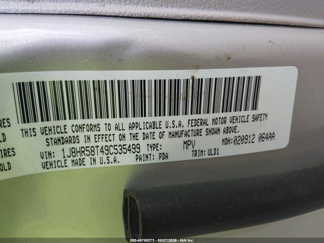 Aukcja sprzedaży 2009 Jeep Grand Cherokee Limited, vin: 1J8HR58T49C535499, numer aukcji: 45788273