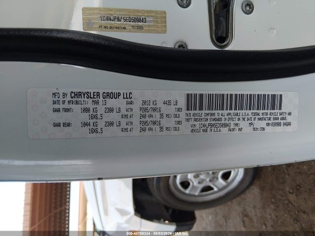 1C4NJPBA5ED509843 Jeep Patriot Sport