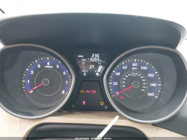 Продаж на аукціоні авто 2013 Hyundai Elantra Limited, vin: 5NPDH4AE2DH227615, номер лоту: 45788400