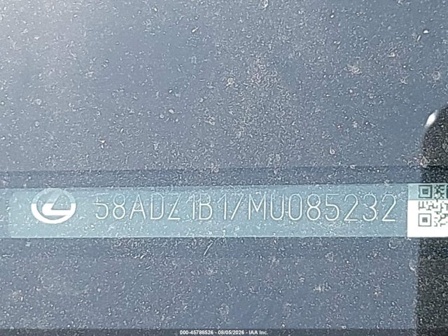 Продажа на аукционе авто 2021 Lexus Es 350, vin: 58ADZ1B17MU085232, номер лота: 45788526