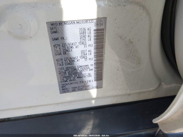 Nissan ROGUE S 2015 5N1AT2MT7FC764281 Image 9