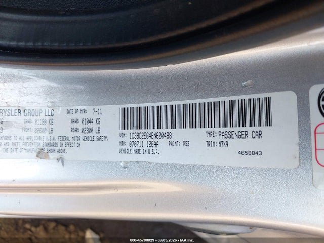 Aukcja sprzedaży 2011 Chrysler 200 Touring, vin: 1C3BC2EG4BN620488, numer aukcji: 45788829