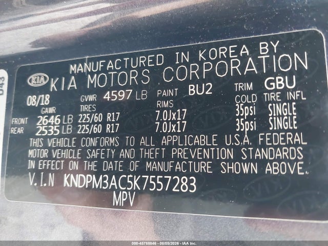 KIA Sportage Lx 2019 KNDPM3AC5K7557283 Image 9
