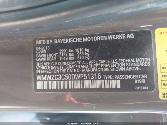 Aukcja sprzedaży 2013 Mini Countryman Cooper S, vin: WMWZC3C50DWP51316, numer aukcji: 45788947