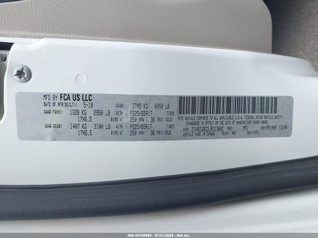 Dodge Grand Caravan Se 2018 2C4RDGBG3JR313081 Image 9