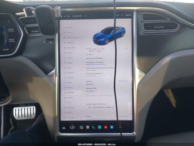 45788985 :رقم المزاد ، 5YJSA1H40FF085838 vin ، 2015 Tesla Model S 85d/p85d مزاد بيع