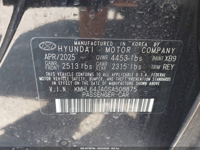 Hyundai SONATA SEL 2025 KMHL64JA0SA508875 Image 9