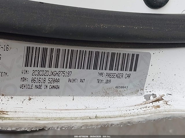 2C3CDZDJXGH275197 Dodge Challenger Srt 392