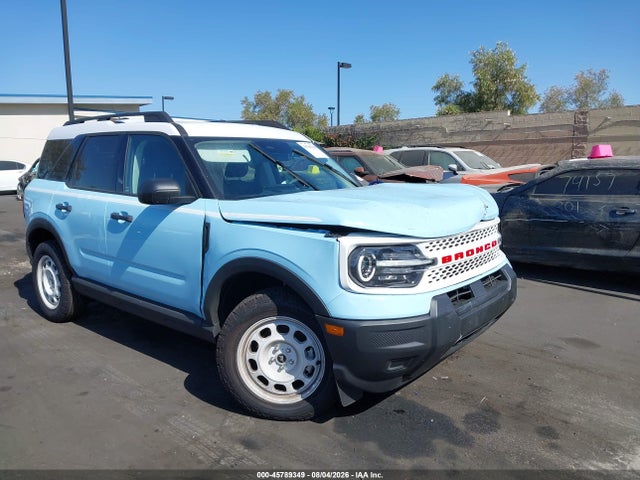 2025 Ford Bronco Sport Heritage მანქანა იყიდება აუქციონზე, vin: 3FMCR9GN6SRF76618, აუქციონის ნომერი: 45789349