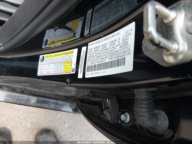 Aukcja sprzedaży 2019 Honda Accord Lx, vin: 1HGCV1F12KA062731, numer aukcji: 45789517