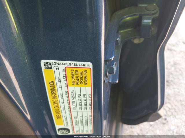 Продаж на аукціоні авто 2025 Chevrolet Equinox Awd Lt, vin: 3GNAXPEG4SL134876, номер лоту: 45789657