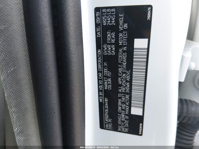 Продаж на аукціоні авто 2020 Volvo S60 T5 Momentum, vin: 7JR102FK9LG044181, номер лоту: 45789679