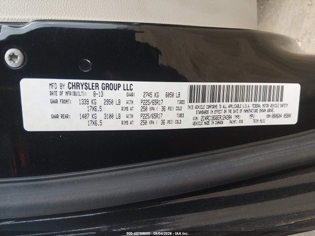 2C4RC1BG6ER124284 Chrysler Town &amp; Country Touring