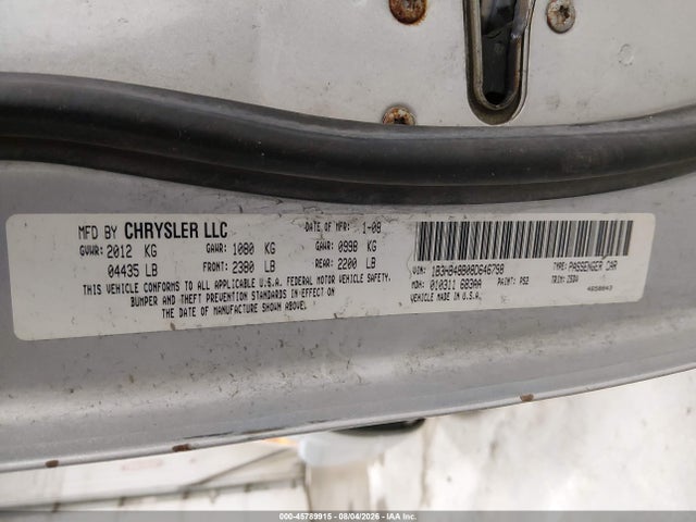 Aukcja sprzedaży 2008 Dodge Caliber Sxt, vin: 1B3HB48B08D646798, numer aukcji: 45789915