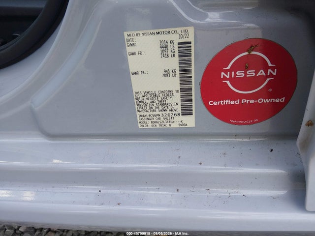 Aukcja sprzedaży 2023 Nissan Altima Sr Vc-turbo Fwd, vin: 1N4AL4CV6PN326768, numer aukcji: 45790015