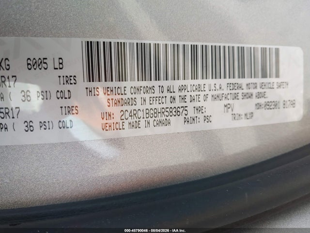 Chrysler Pacifica Touring-l 2017 2C4RC1BG8HR583675 Image 9