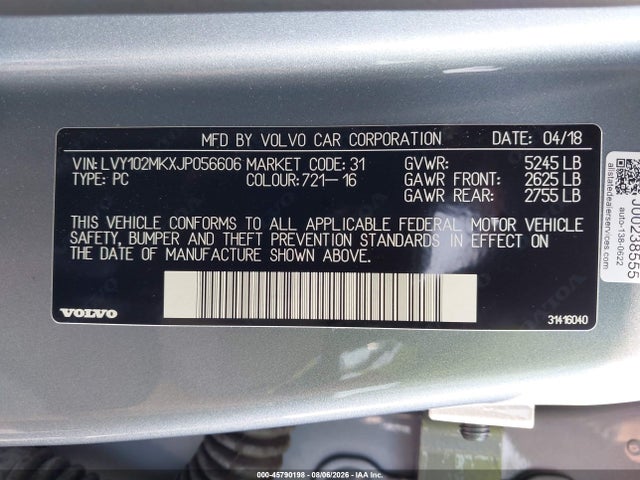 LVY102MKXJP056606 Volvo S90 T5 Momentum