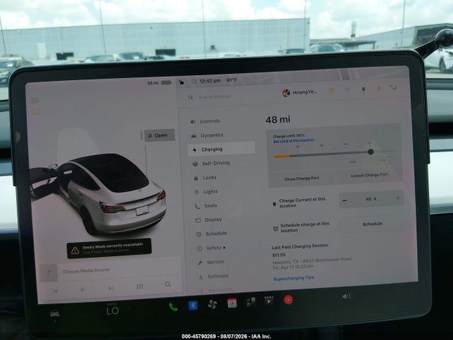 45790269 :رقم المزاد ، 5YJ3E1EB4NF115692 vin ، 2022 Tesla Model 3 Long Range Dual Motor All-wheel Drive مزاد بيع