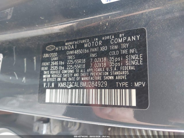 Hyundai Tucson Limited 2021 KM8J3CAL8MU284929 Image 9