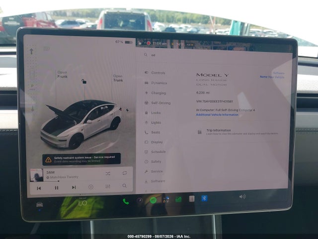 45790299 :رقم المزاد ، 7SAYGDEE3TF431581 vin ، 2026 Tesla Model Y All-wheel Drive/long Range Launch Series/premium All-wheel Drive مزاد بيع