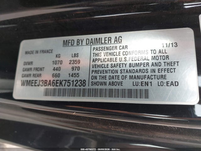 Aukcja sprzedaży 2014 Smart Fortwo Passion, vin: WMEEJ3BA6EK751238, numer aukcji: 45790372