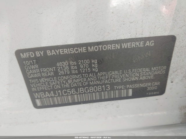 BMW 430i Gran Coupe 2018 WBA4J1C56JBG80813 Image 9